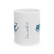 Load image into Gallery viewer, Inspirational Ceramic Mug - "I am worth it!" - Motivational Coffee Cup for Daily Affirmations, Gift for Friends, Office Decor, Self-Care